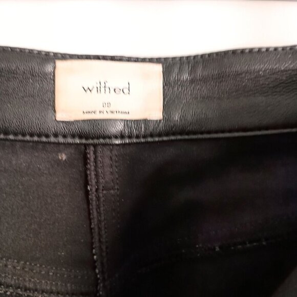 Aritzia Wilfred Melina Faux Leather Pants Black Straight Leg Women’s 00 - Picture 3 of 9